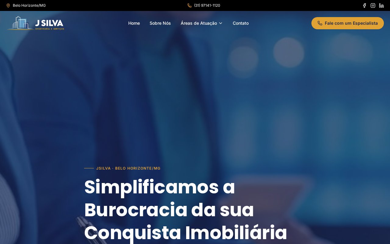 Prévia do site JSilva Engenharia