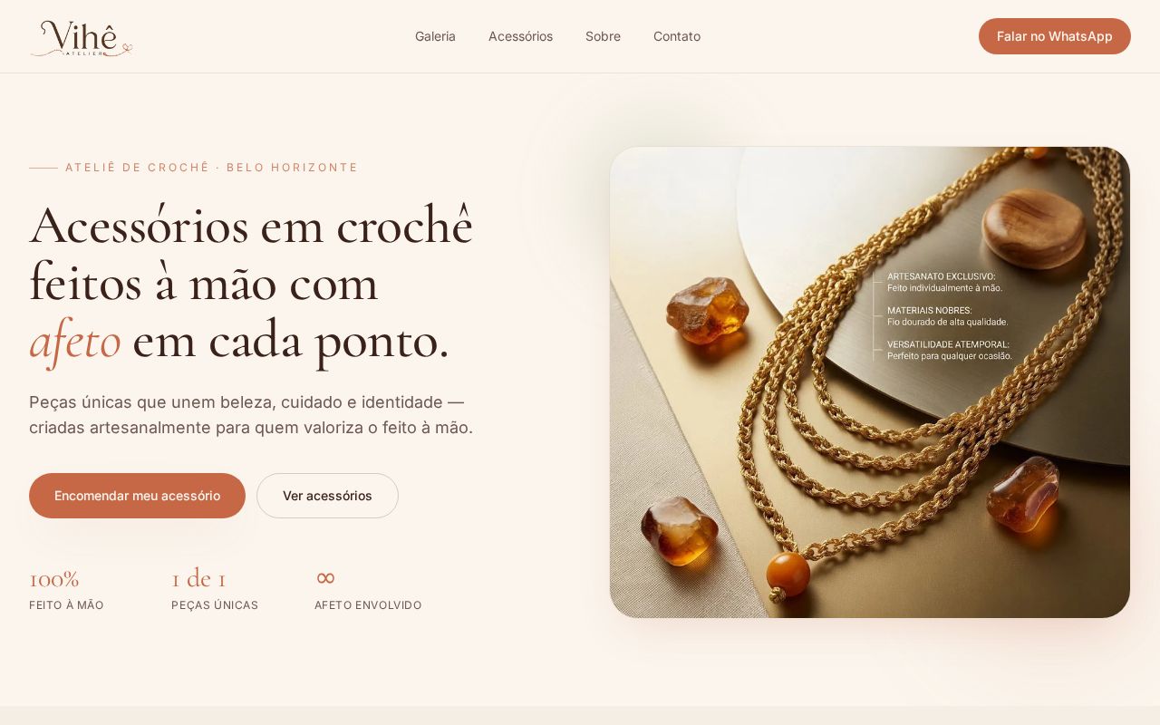 Prévia do site Vihe Atelier
