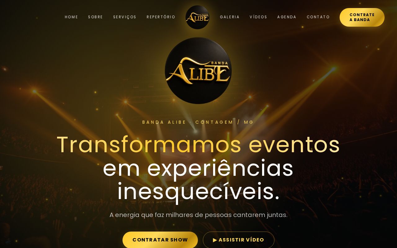 Prévia do site Banda Alibê